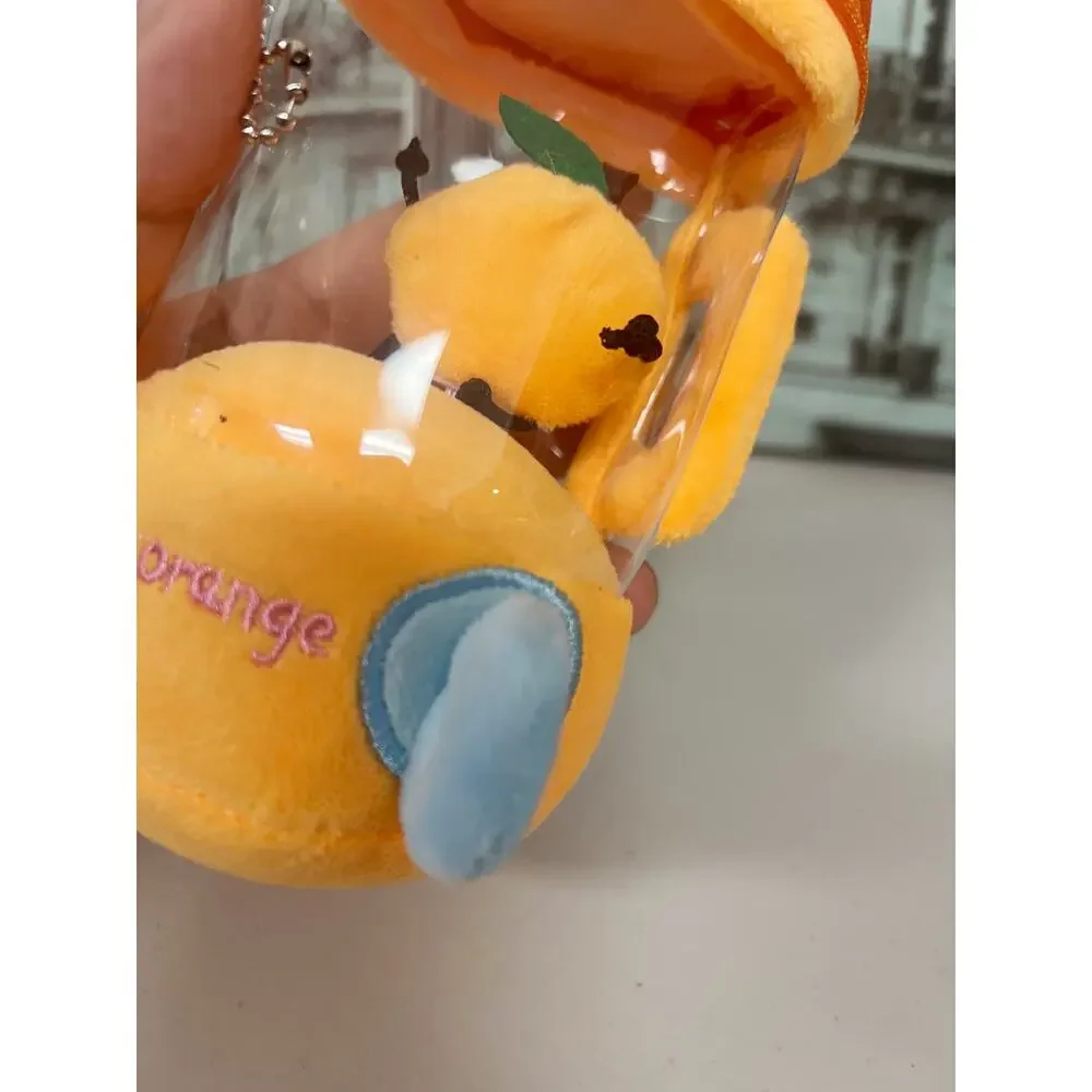 Cute Orange Plush Stress Relief Toy, Pull Shake Interactive Fidget Gift